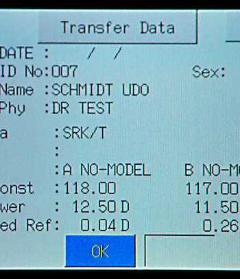 Tomey AL-100 A-Scan Biometer